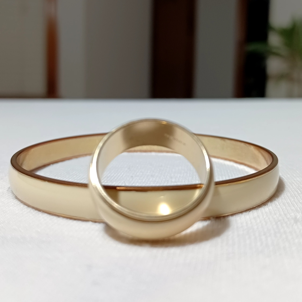 J. CREW OFF WHITE BANGLE RING SET